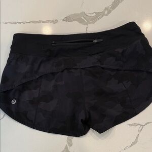 lululemon athletica Black Camo Athletic Shorts